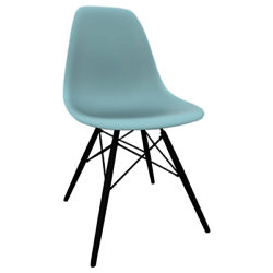 Vitra Eames DSW 43cm Side Chair Ice Grey / Black Maple